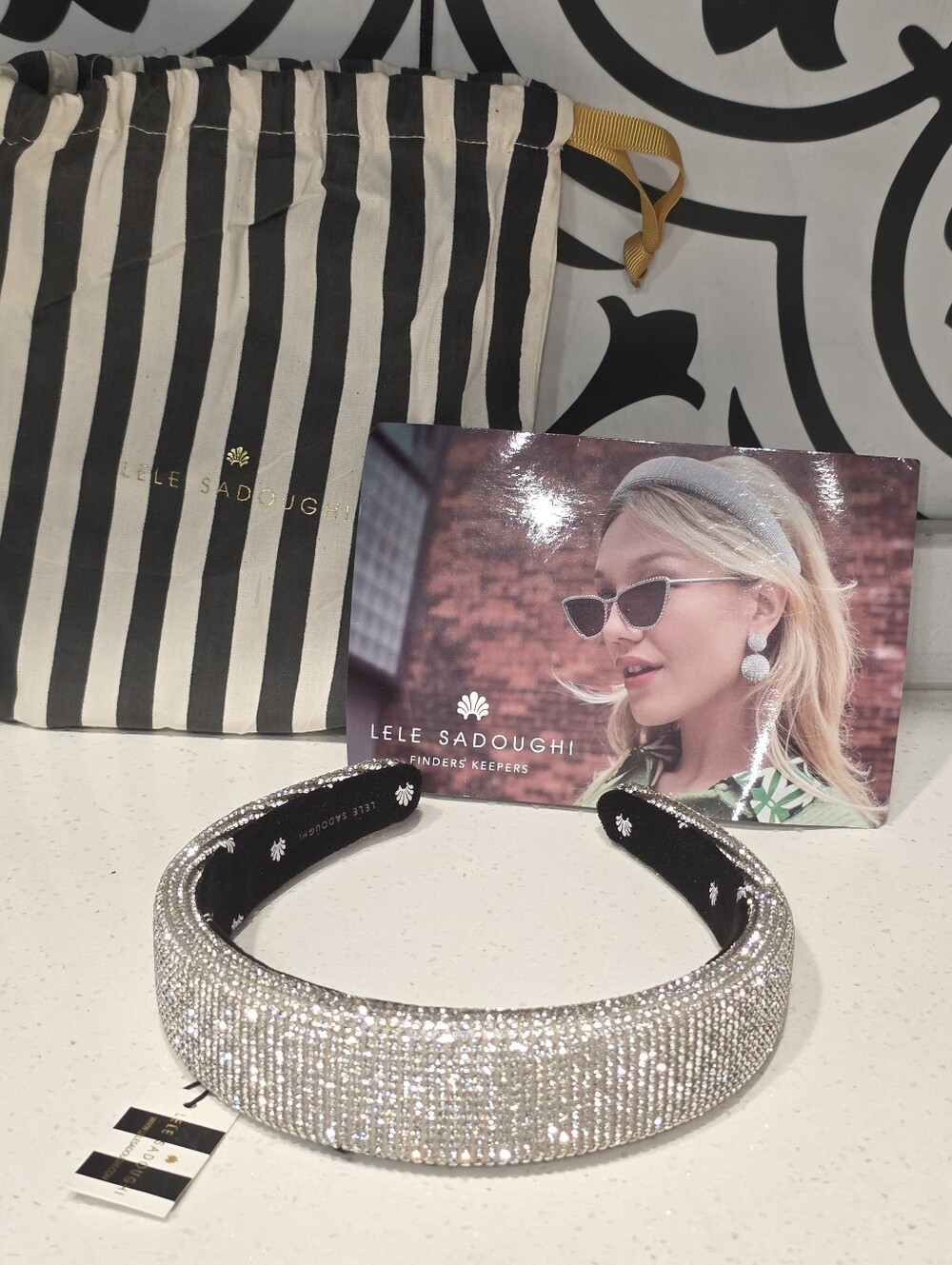 Lele Sadoughi NWT Chrystal ALICE Handmade Headband RARE!! Sold Out!